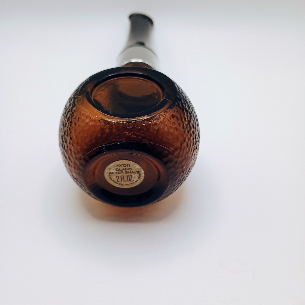 Vintage Avon Oland Pipe After Shave Bottle Amber Glass Decanter 2 oz - Picture 5 of 10
